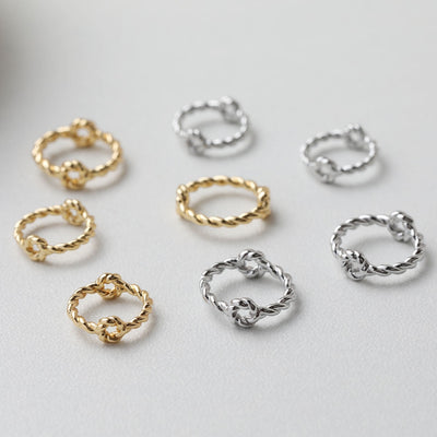 Conector de anillo chapado en oro de 14 quilates, cuentas para anillo, colgante de anillo, accesorios para joyería GT049