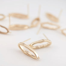 Load image into Gallery viewer, 4pcs Irregular Ear Post With Loop, S925 Silver Ear Pin Nickel Free Earrings, Geometric Ear Stud, Hypoallergenic Earring Findings ZX052