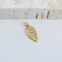 Load image into Gallery viewer, Teardrop Charm, Clear Cubic Pave Charm, Tear Drop Pendant, Bracelet Necklace Making, Gold Plated Jewelry Findings S20630