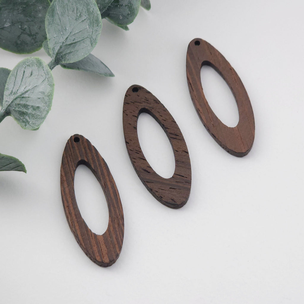 Teardrop Wood Charms, Drop Wooden Pendant, Reclaimed Walnut Wood, Geometric Statement Wood Earrings Diy Ideas JT996
