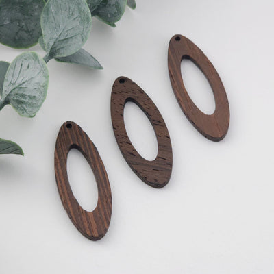 Teardrop Wood Charms, Drop Wooden Pendant, Reclaimed Walnut Wood, Geometric Statement Wood Earrings Diy Ideas JT996