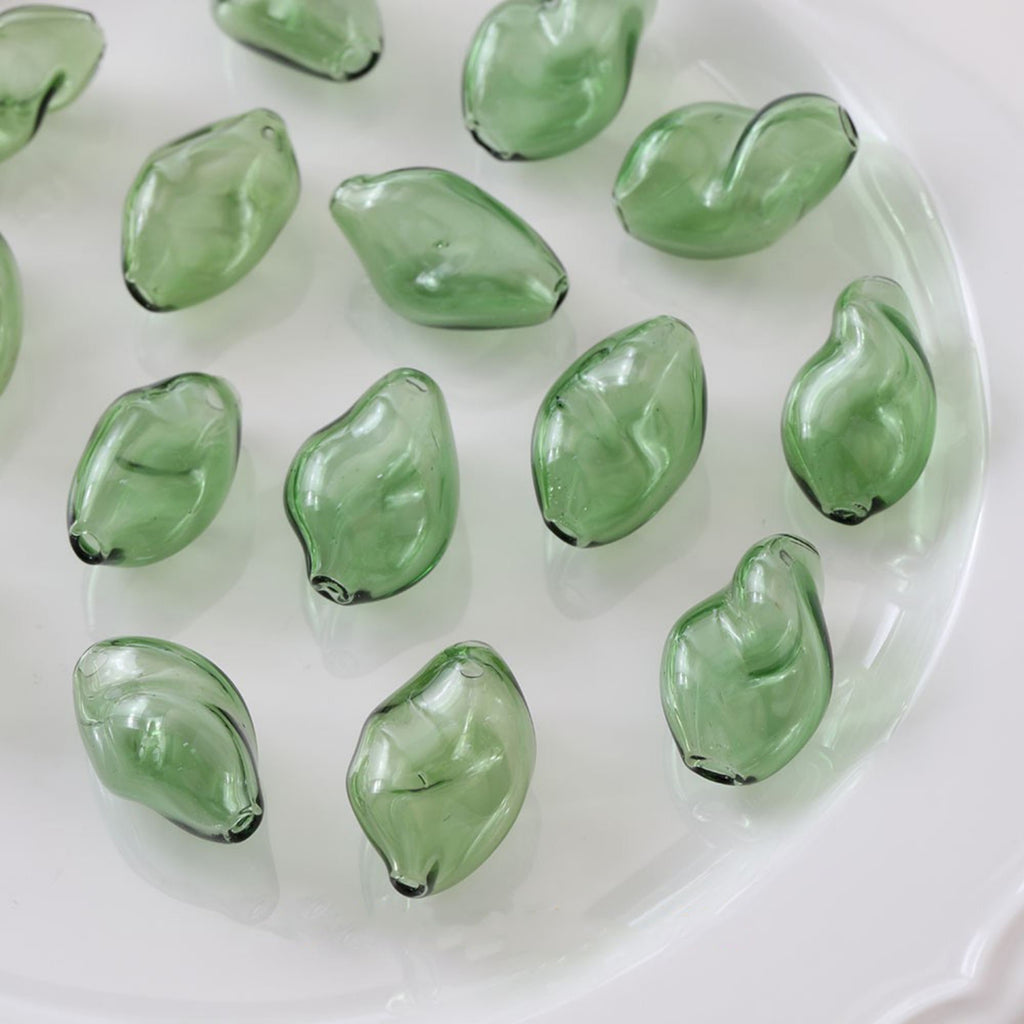 Glass Bubble Beads,Irregular Twisted Glass Beads, Colorful Hand Blown Hollow Round Globes for Jewelry Making, DIY Beads Finding GZ560