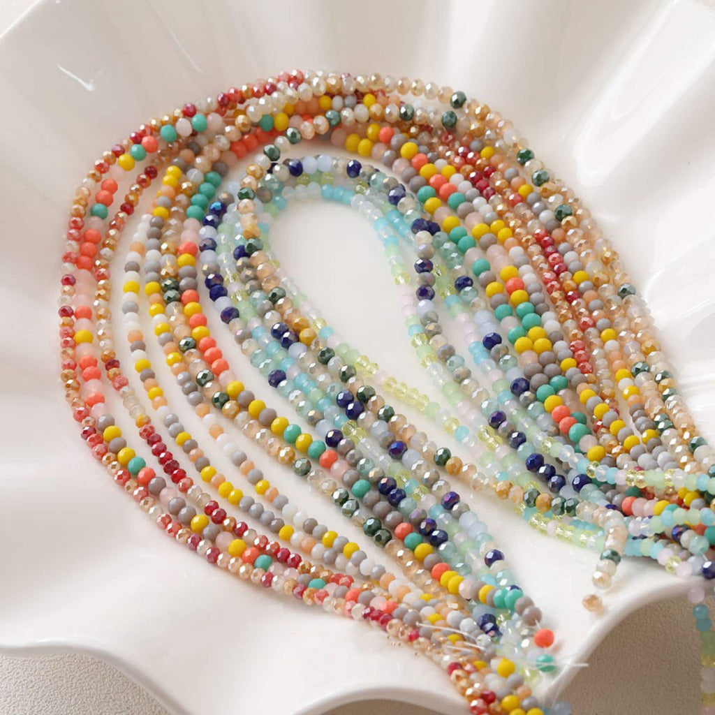 3mm Round Cut Faceted Glass Beads, Crystal Glass Loose Beads for Jewelry Making, DIY Beads Finding GZ539