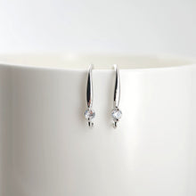 Load image into Gallery viewer, 18K Gold Plated Ear Wires, Round Cubic Pave Earring Hooks, Nickel Free, Fish Hooks, Ear Wires for Jewelry Making D0142