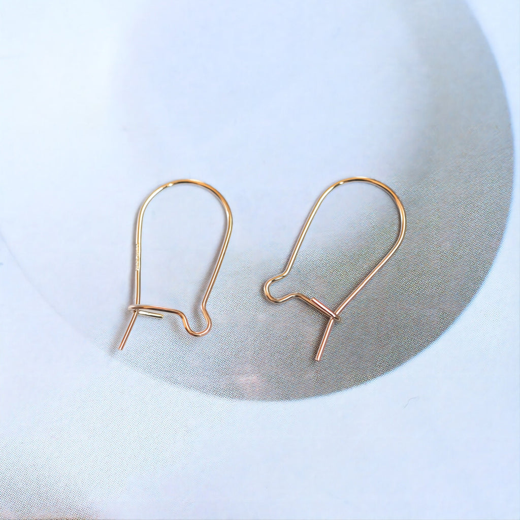 14K Gold Filled Hoop Earring Finding, 16mm, 23mm, 35mm, Nickel Free Oval Earring Hoops, USA, Earring Making Findings BL005