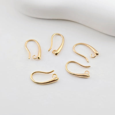 Fish Hooks, 18K Gold Plated Ear Wires, Gold Earring Earring Hooks, Ear Wires for Jewelry Making ZX262