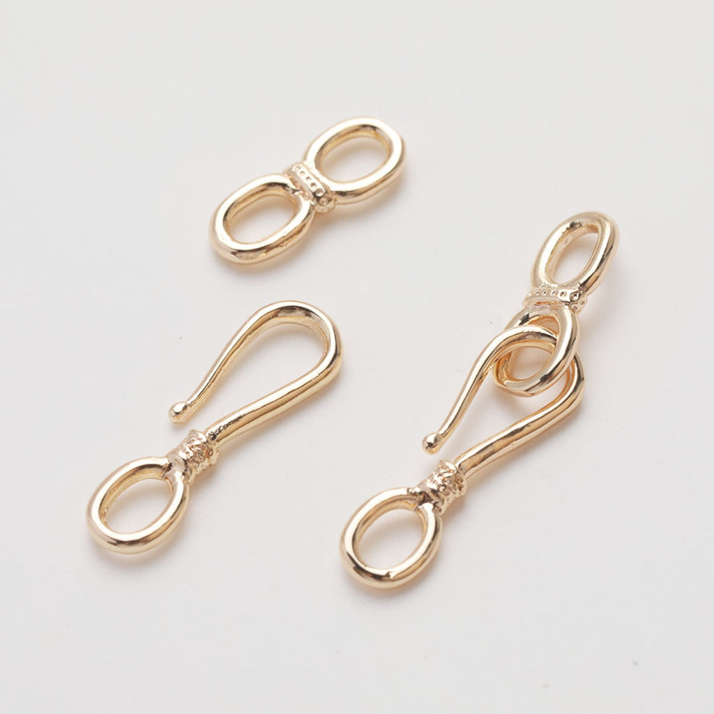 Fish Hook Clasp, Necklace Connector, 14K Gold/Silver Plated, Neckalce Bracelet Making Pendant, Jewelry Supply Finding JG008