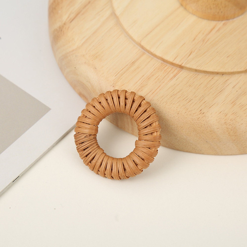 Rattan Weaving Earring Findings, Boho earring making, Hawaii Vacation Style Cute Earrings for girl ,Handmade Earring Finding BS013