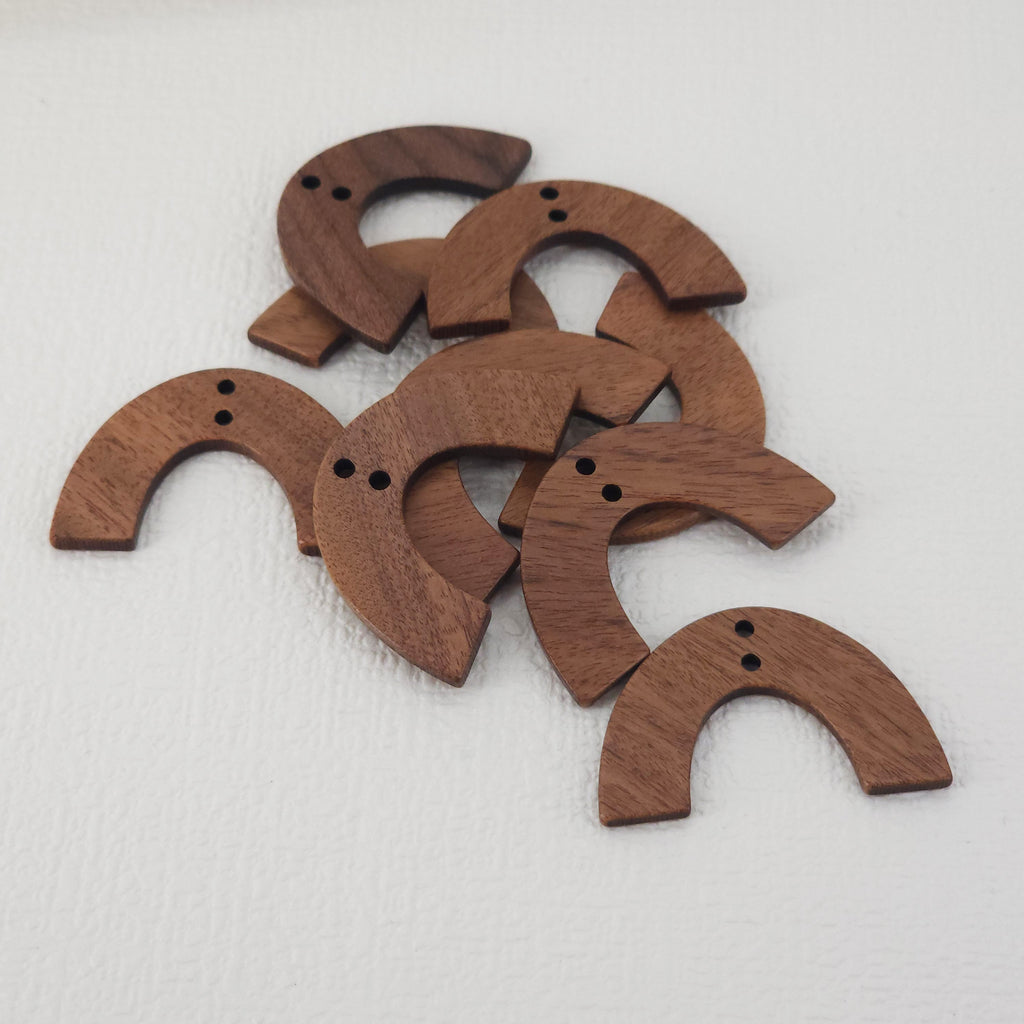 2PCS Geometric Shape Wood Charms, Wooden Pendant, Reclaimed Walnut Wood, Geometric Statement Wood Earrings Diy Ideas JT951