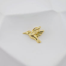 Load image into Gallery viewer, Enamel Dangle Pendants, 18K Gold Plated Bird Pendant, Earring Making Charm, Jewelry Findings S20811