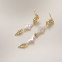 Load image into Gallery viewer, 10pcs Dainty Gold Spike Charms, 18K Gold Plated Pendants, Earring Necklace Making Charms, Jewelry Findings GZ123