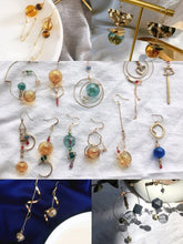 Load image into Gallery viewer, Glass Bubble Beads,Irregular Ellipsoid Glass Beads, Colorful Hand Blown Hollow Round Globes for Jewelry Making, DIY Beads Finding GZ561