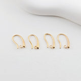 Fish Hooks, 18K Gold Plated Ear Wires, Gold Earring Earring Hooks, Ear Wires for Jewelry Making ZX262