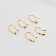 Cargar imagen en el visor de la galería, Ganchos para pendientes chapados en oro de 18 quilates, ganchos para pendientes de oro, alambres para joyería ZX262