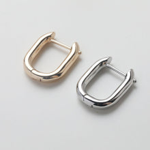 Cargar imagen en el visor de la galería, Colección de aros, pendientes de uso diario, aros minimalistas, forma de U, chapados en oro de 14 quilates, fornitura para aros Huggie, aros de plata GZ721