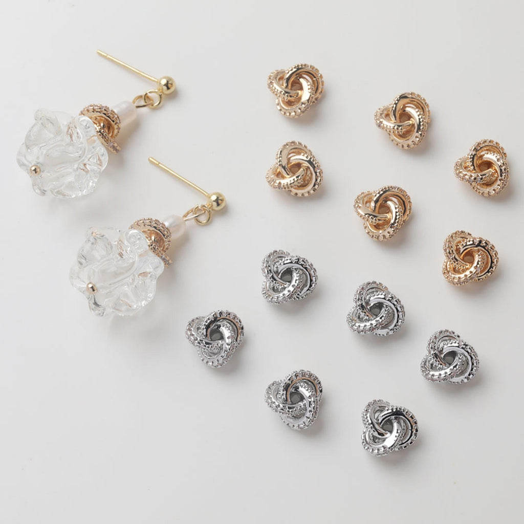 14K Gold CZ Pave Spacer Beads, Multi-ring Spacer Beads, Bracelet Making, Jewelry Finding GZ770