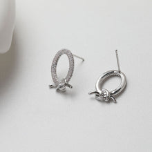 تحميل الصورة إلى عارض المعرض، قرط ذهبي بعقدة مع حلقة، دبوس أذن من الفضة الاسترلينية عيار 925، أقراط خالية من النيكل، حلقة أذن من الفضة الاسترلينية عيار 14 قيراط، نتائج قرط ربط العقدة GT035