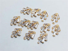 Load image into Gallery viewer, 5pcs CZ Pave Leaves Charm, Cbuic Zircon Crystal Leaf Pendant, Bracelet Necklace Pendant, Gold Plated Charm,Jewelry Findings L003-F280