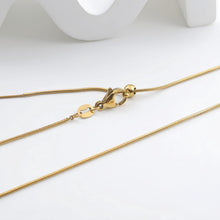 Load image into Gallery viewer, 14K Snake Finished Necklace Chain, Adjustable Necklace, 316L Stainless Steel, Snake Chain, Ready to Wear, 45cm/18 inch, JR001