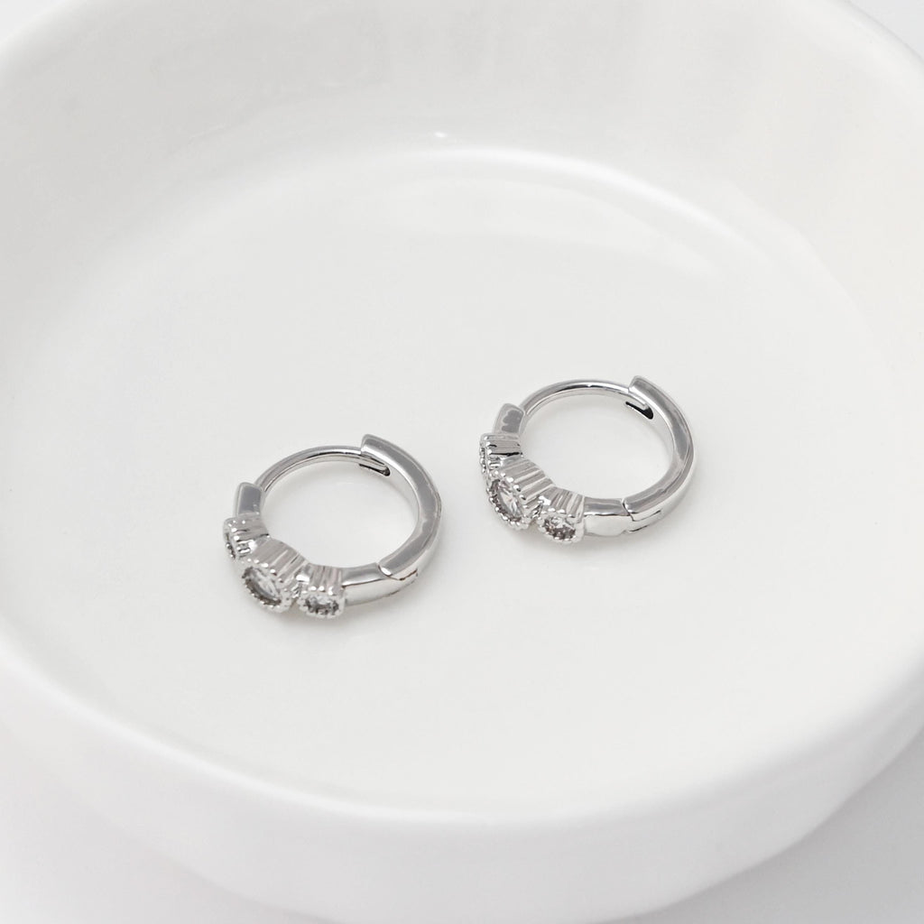 Cubic Zircon Earring Hoop, Gold Plated Huggie Hoop Earring, Leverback Earring, DIY Earring  Findings,Handmade Earring Supplies D0518-D0516