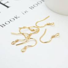 Load image into Gallery viewer, 20PCS- 14K Gold Plated Ear Wires, Gold Earring Earring Hooks, Fish Hooks, Ear Wires for Jewelry Making JY018-ZX7011