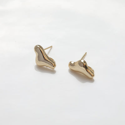 Irregular Ear Post With Loop, S925 Silver Ear Pin Nickel Free Earrings, Gold/Silver Ear Stud, Hypoallergenic Earring Findings ZZ029-D0314