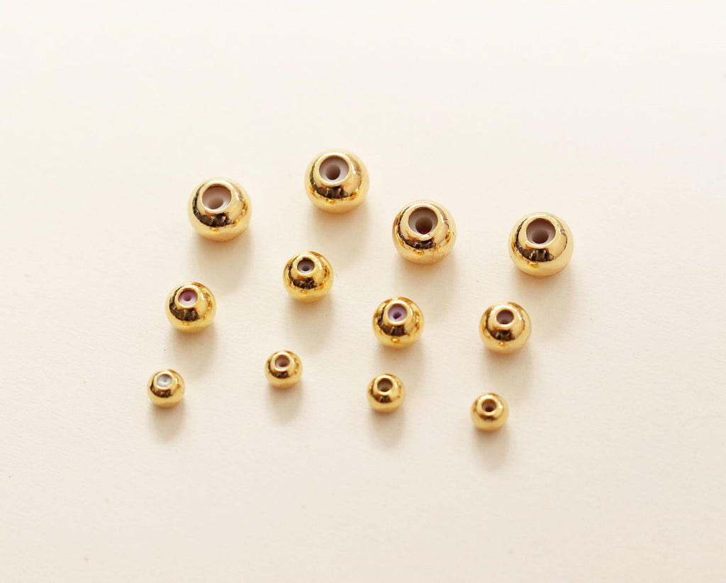 10 cuentas redondas de goma con tope, 3/4/5 mm, chapadas en oro, ajustables y deslizantes, suministros para bisutería, accesorios para pulseras YY006