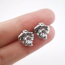 Load image into Gallery viewer, 10pcs Irregular Earring Post with Loop, 14K White Gold Plated, S925 Silver Pin Nickel Free Earrings, Knot Ear Stud with Loop ZX147