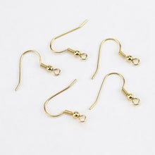 Cargar imagen en el visor de la galería, 20 anzuelos de 18 mm chapados en oro de 18 quilates para pendientes, para bisutería, S836-ZX7015
