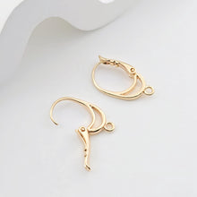 Load image into Gallery viewer, 18K Gold Plated Oval Hoop Earring, Huggie Hoops Earring Parts, Lever Back, 19.6*11mm, Oval Hoop earring for Jewelry Making ZX285