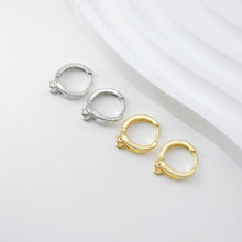 Load image into Gallery viewer, Two Loop Earring Hoop, Gold Plated Huggie Hoop Earring with Loop, Huggie Hoops DIY Earring  Findings,Handmade Earring Supplies D0099