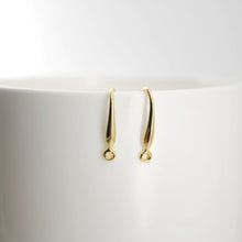 Load image into Gallery viewer, Fish Hooks, 18K Gold Plated Ear Wires, Gold Earring Earring Hooks, Ear Wires for Jewelry Making D0166