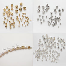 Load image into Gallery viewer, 50pcs Round Cutting Spacer Beads, Gold Beads, 18K Gold Plated, 2.5mm,3mm,4mm,5mm,6mm, Bracelet Necklace Making Jewelry Finding SC016