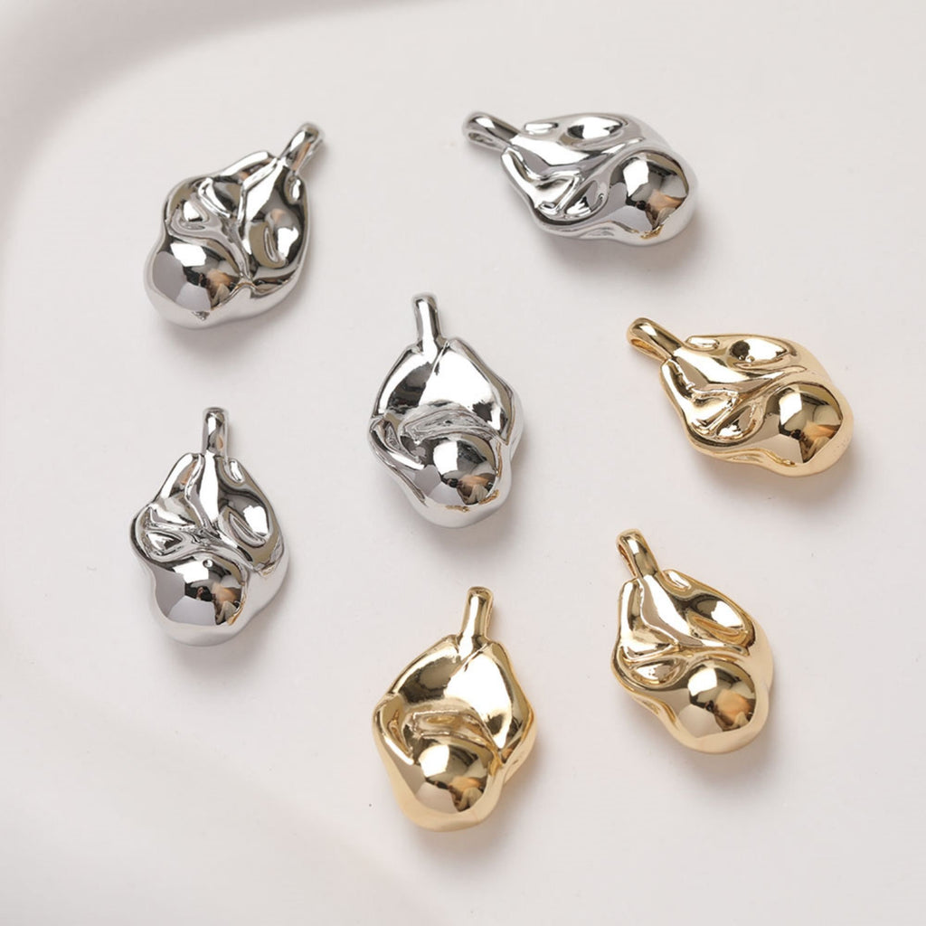 Colgante de gota irregular, estilo barroco, chapado en oro y plata de 14 quilates, accesorios para joyería GZ354