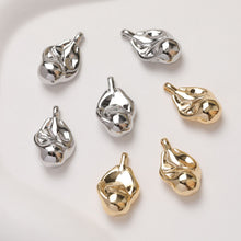 Cargar imagen en el visor de la galería, Colgante de gota irregular, estilo barroco, chapado en oro y plata de 14 quilates, accesorios para joyería GZ354