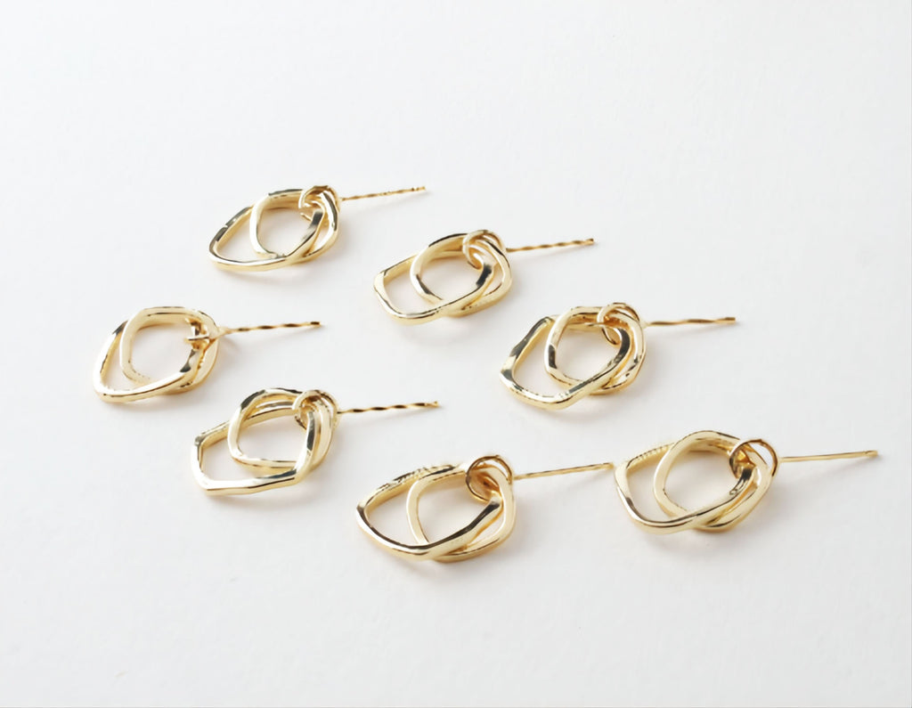 Irregular Minimalist Earring Post, 14K Gold S925 Silver Pin Nickel Free Earrings, Hypoallergenic Earring Findings JJ001