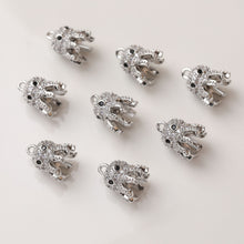 Load image into Gallery viewer, Zirconia Octopus Peg Bail Caps, 14K Gold Plated, Half Drilled Bead Caps, Pearl Bead Caps, Jewelry Making GZ350