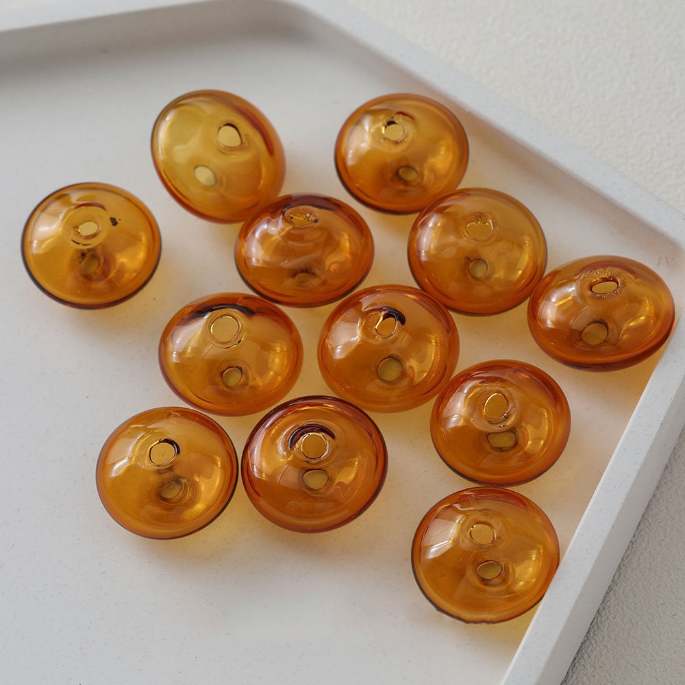 Glass Bubble Beads, 17-19mm, Oval OpenworkGlass Beads, Hand Blown Hollow Oval Globes for Jewelry Making, DIY Beads Finding GZ008