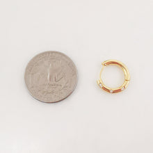 Load image into Gallery viewer, Cubic Ear Hoops Pave Crystal, 16mm, 18K Gold Plated Leverback Earrings, Huggie Hoops Earring S20267