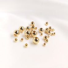 Load image into Gallery viewer, Gold/Rose Gold/White Gold/Black Plated Beads, Gold Spacer Beads, 14k gold round beads,3mm/4mm/5mm/6mm, Spacer Beads For Jewelry making