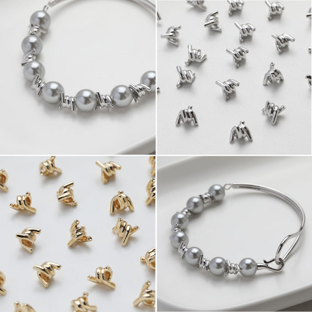 Knotted Spacer Bead, Spacing beads 14K Gold/Silver Plated, Bracelet Necklace Making Jewelry Finding GZ517