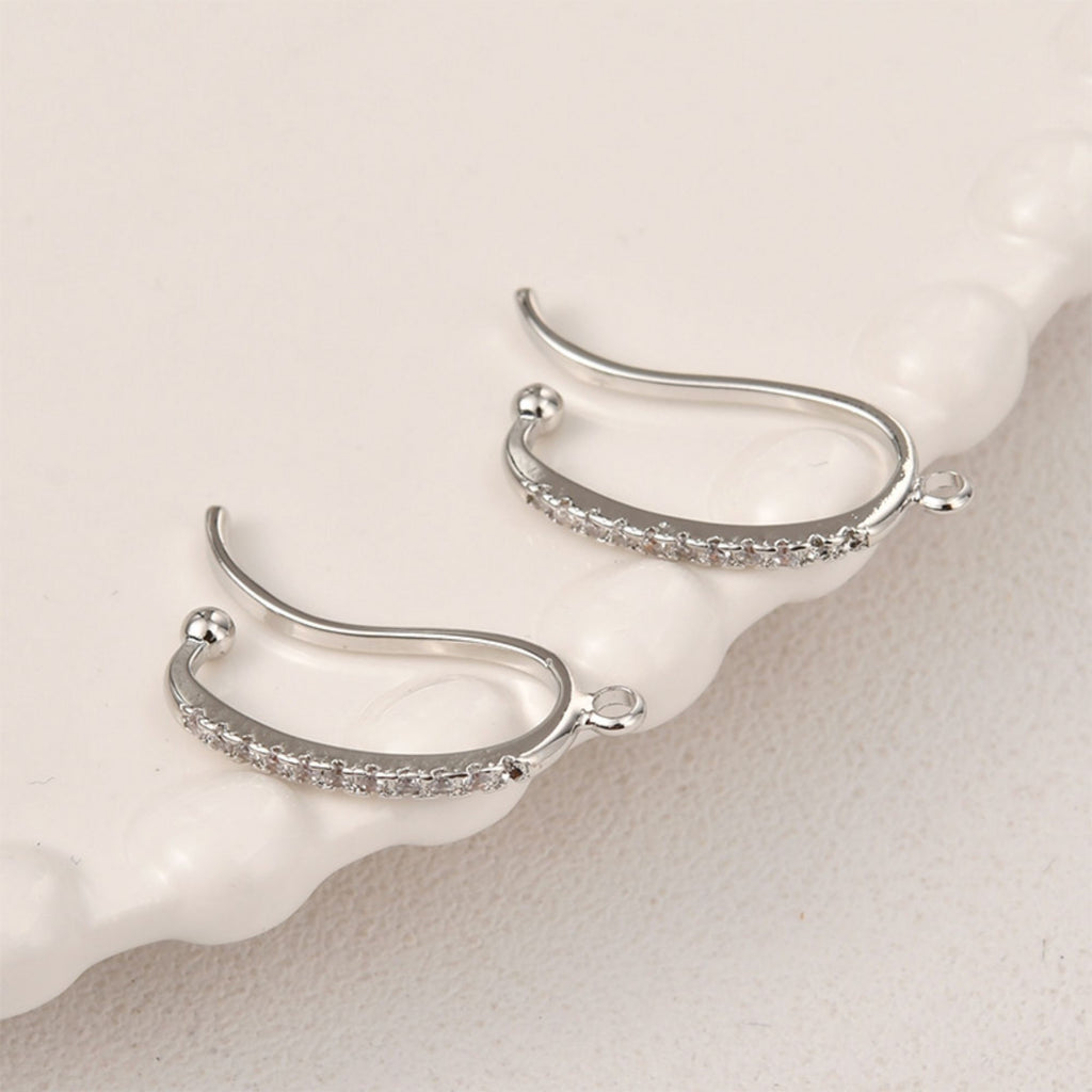 سوار أذن غير ثاقب، سوار أذن مزود بحلقة، مرصع بأحجار الزركونيا المكعبة، 26 مم، مطلي بالذهب/الفضة عيار 18 قيراطًا، أداة العثور على الأقراط بنفسك LL237