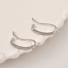 تحميل الصورة إلى عارض المعرض، سوار أذن غير ثاقب، سوار أذن مزود بحلقة، مرصع بأحجار الزركونيا المكعبة، 26 مم، مطلي بالذهب/الفضة عيار 18 قيراطًا، أداة العثور على الأقراط بنفسك LL237