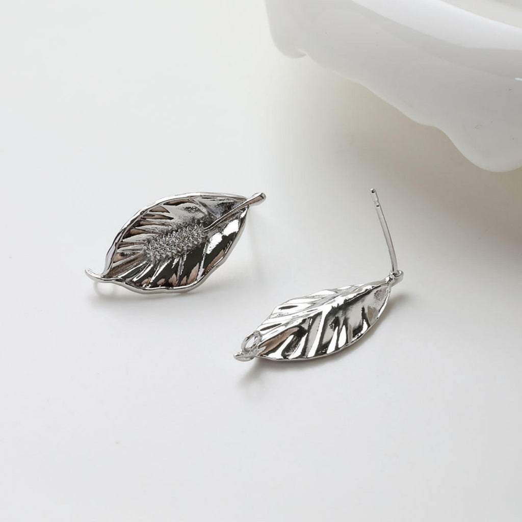 عمود قرط من ورق الذهب، أقراط من الذهب/الفضة عيار 14 قيراطًا خالية من النيكل، دبابيس أذن من الفضة S925، قرط أذن على شكل قلب مع حلقة GZ726