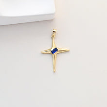 Load image into Gallery viewer, North Star Charms,  Crystal Cubic Pave Star Pendant, 18K Gold Plated, Necklace Making Star Charms, Jewelry Findings S1339