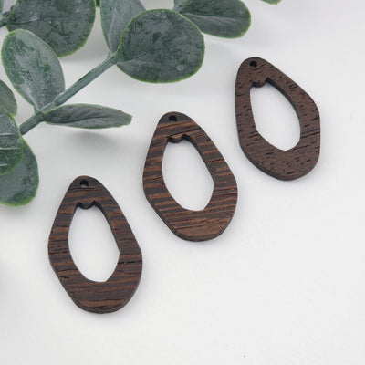 Irregular Geometric Shape Wood Charms, Wooden Pendant, Reclaimed Walnut Wood, Geometric Statement Wood Earrings Diy Ideas JT999
