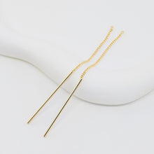 Load image into Gallery viewer, 10pcs Gold Chain Tassel Pendant with Long Bar, 18K Gold Plated Earring Chain Pendant, Earring Findings ZX355