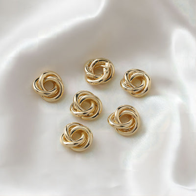 14K Gold/Silver Plated Triple Loop Spacer Beads, 13mm, Real Gold Plated Spacer Beads, Jewelry Finding JH008