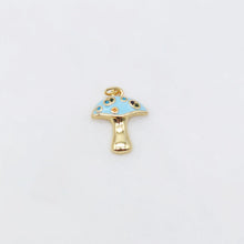 Load image into Gallery viewer, Enamel Mushroom Charm, Poisonous Mushroom, 18K Gold Plated Pendant, Necklace Making Charm, Jewelry Findings S20491