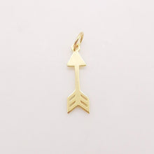 Load image into Gallery viewer, 10PCS Gold Arrow Charms, 18K Gold Plated Arrow Charms, Arrow Pendant,  Necklace Charms, Jewelry Findings S341